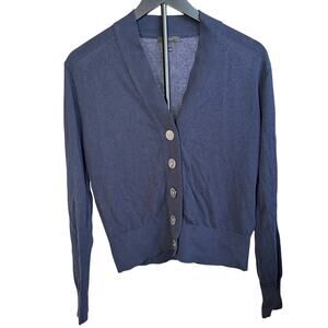 J Crew womens navy lightweight cardigan. Size M.  Big buttons.  workwear, luxury